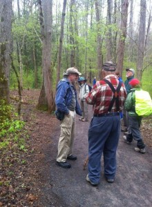 Great memories! Meeting Dr. Thomas (back to camera) on the trail at Sugarlands